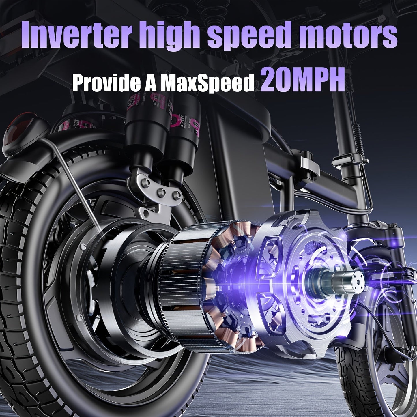 Electric Commuter Bike - 400W Motor, 20MPH, 25Miles Range, 48V 13AH Battery, Mini Folding Design, 14" Tires, Lightweight, Ideal for City Travel and Mobility - Adults Electric Bicycle - Walmarkettt.com