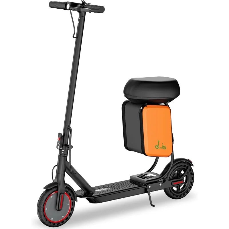 Electric Scooter With Seat For Adults - 19MPH & 21 - Mile Range, 350W Motor, 8.5" Solid Tires With App Control & Dual Brake System - Walmarkettt.com
