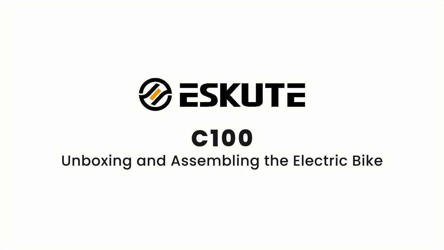 ESKUTE C100 Electric Bike, 375Wh Removable Battery, 350W Brushless Motor, Top Speed 20MPH, Electric City Bike with Suspension Fork, Adult Electric Bicycle - Walmarkettt.com