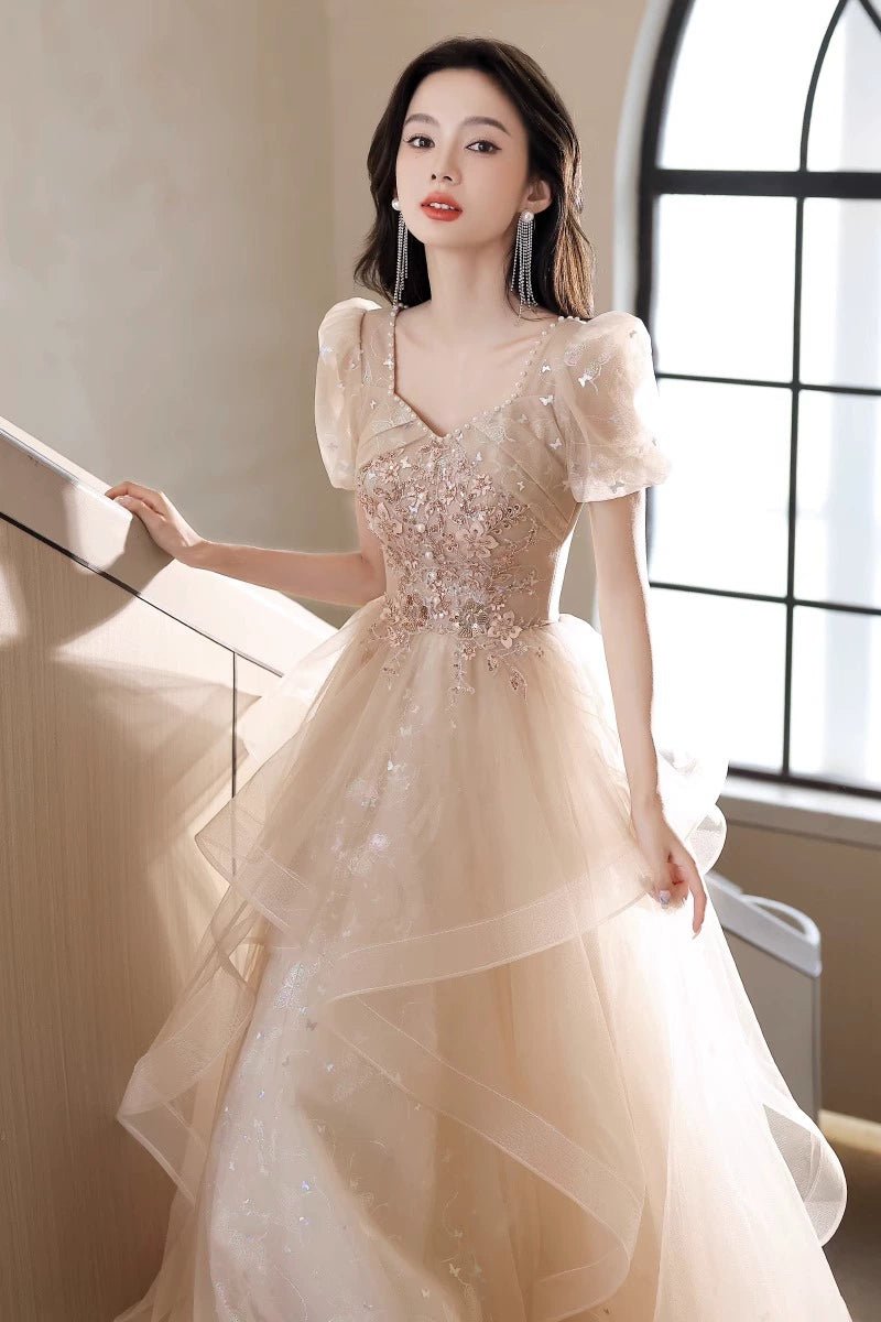 Evening Dress Female 2024 New Arrival Fancy Banquet Art Exam Host Adult Girl High - End Affordable Luxury Niche Dress - Walmarkettt.com