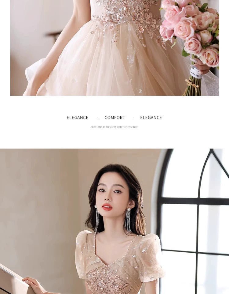 Evening Dress Female 2024 New Arrival Fancy Banquet Art Exam Host Adult Girl High - End Affordable Luxury Niche Dress - Walmarkettt.com