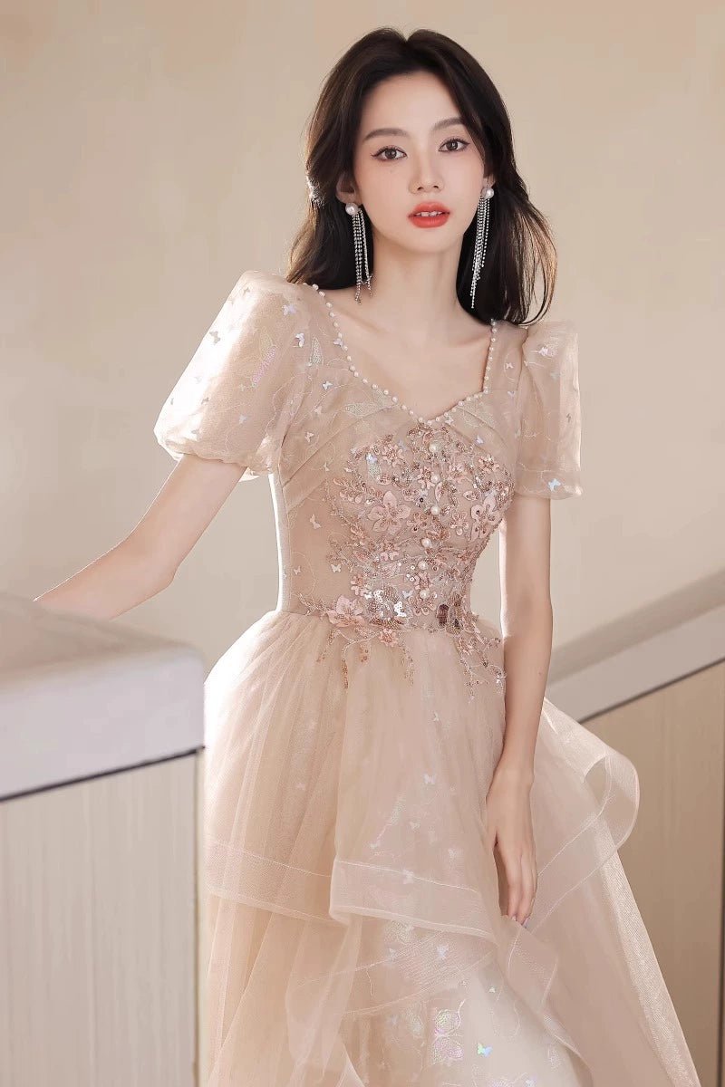 Evening Dress Female 2024 New Arrival Fancy Banquet Art Exam Host Adult Girl High - End Affordable Luxury Niche Dress - Walmarkettt.com