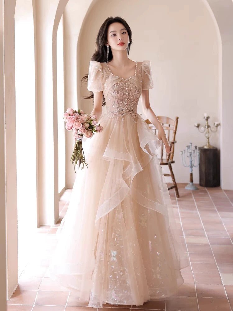 Evening Dress Female 2024 New Arrival Fancy Banquet Art Exam Host Adult Girl High - End Affordable Luxury Niche Dress - Walmarkettt.com