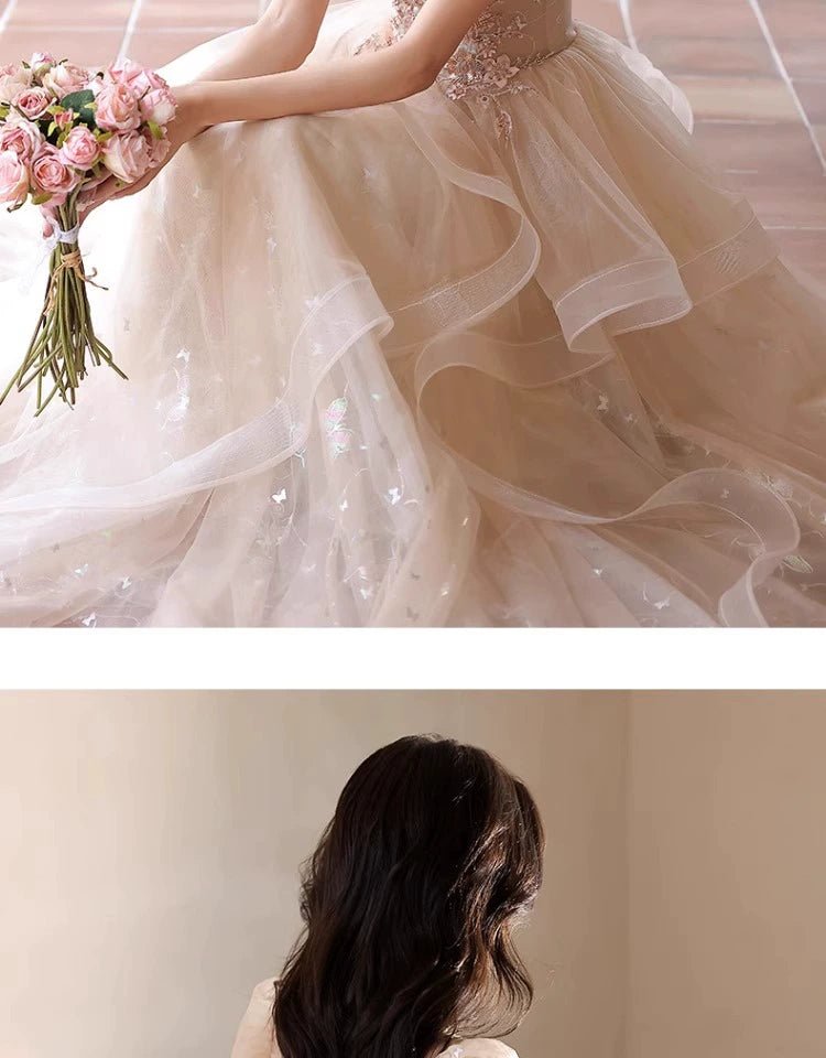 Evening Dress Female 2024 New Arrival Fancy Banquet Art Exam Host Adult Girl High - End Affordable Luxury Niche Dress - Walmarkettt.com