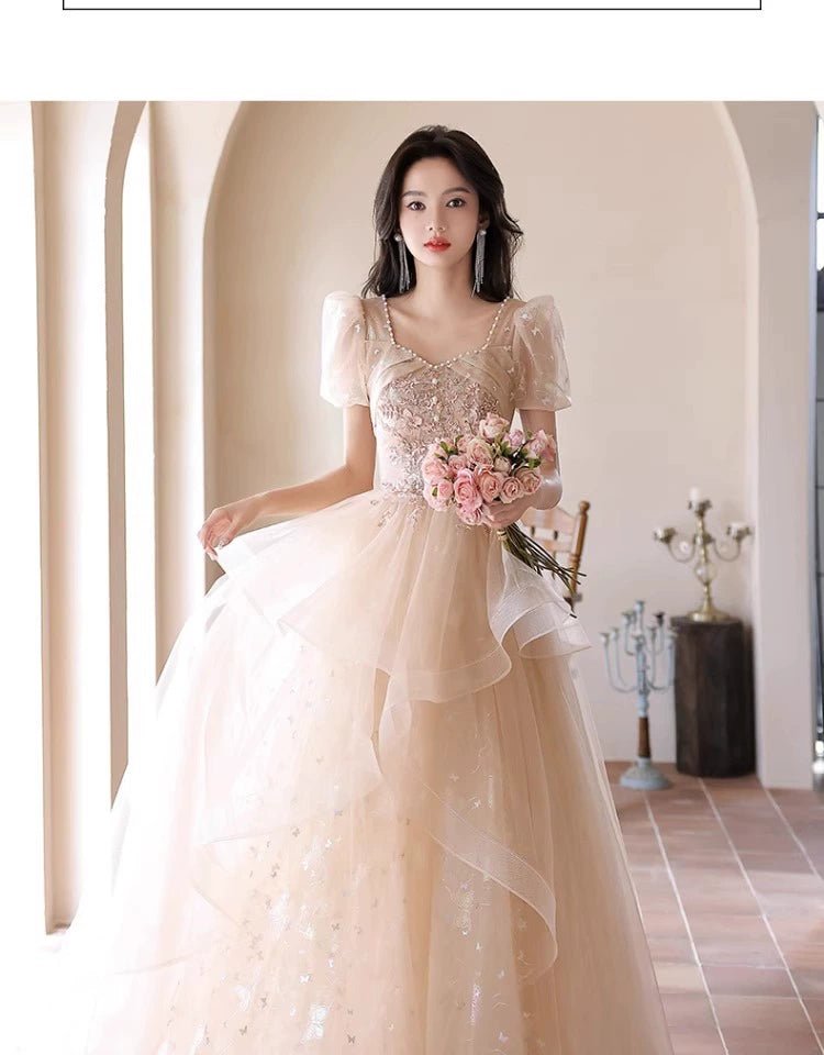 Evening Dress Female 2024 New Arrival Fancy Banquet Art Exam Host Adult Girl High - End Affordable Luxury Niche Dress - Walmarkettt.com