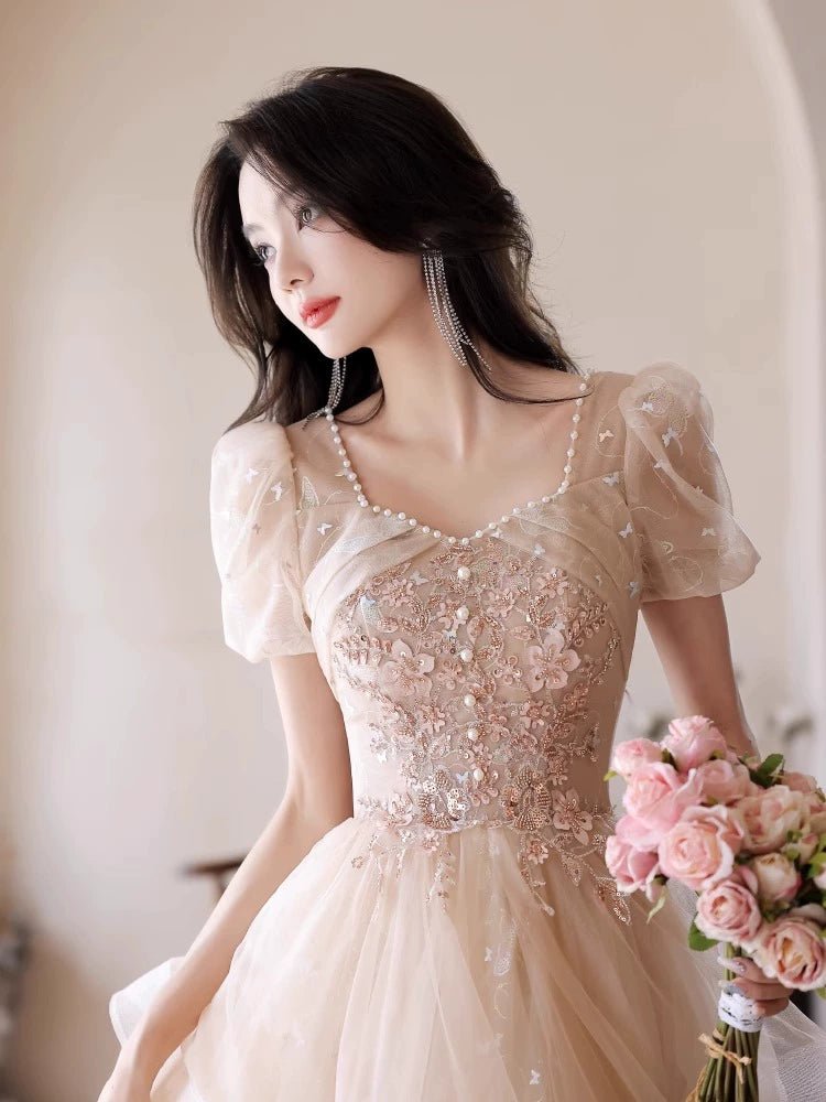 Evening Dress Female 2024 New Arrival Fancy Banquet Art Exam Host Adult Girl High - End Affordable Luxury Niche Dress - Walmarkettt.com