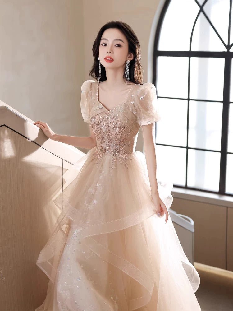 Evening Dress Female 2024 New Arrival Fancy Banquet Art Exam Host Adult Girl High - End Affordable Luxury Niche Dress - Walmarkettt.com