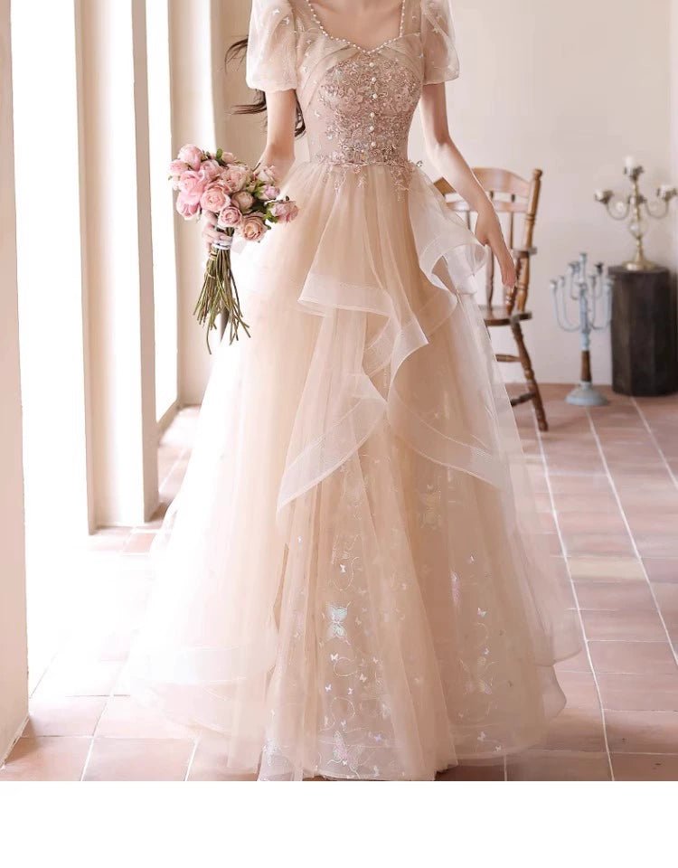 Evening Dress Female 2024 New Arrival Fancy Banquet Art Exam Host Adult Girl High - End Affordable Luxury Niche Dress - Walmarkettt.com
