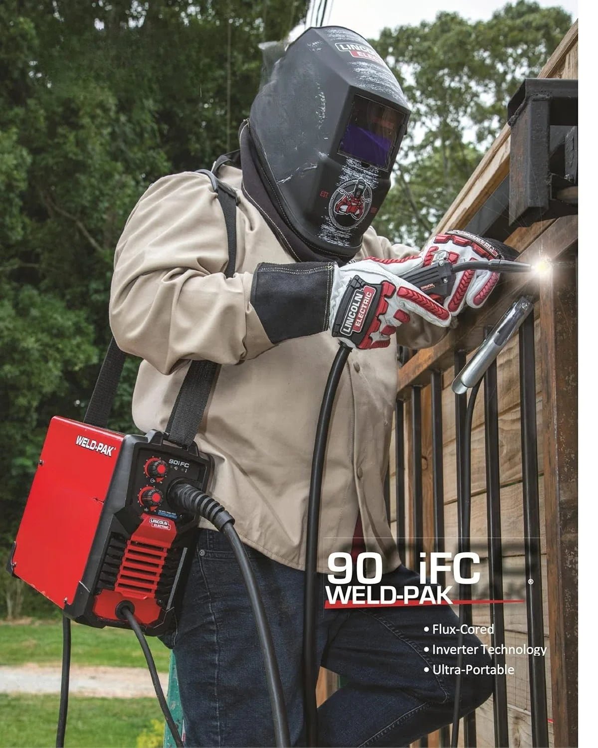 Flux Core Wire Feed Weld - PAK Welder, 120V Welding Machine, Portable w/Shoulder Strap, Protective Metal Case, Best for Small Jobs - Walmarkettt.com