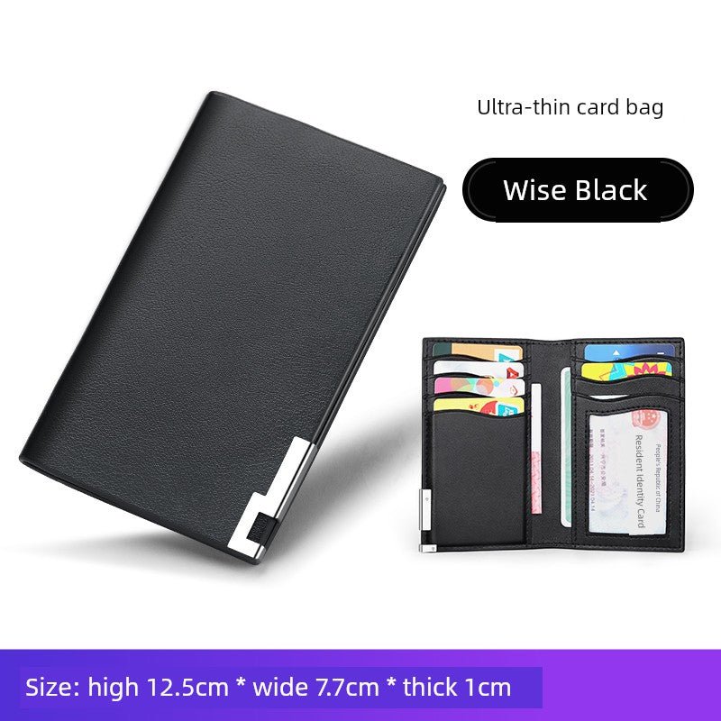 Genuine Goods New Arrival US Import Ultra - Thin Card Holder Men's Portable and Versatile Large Capacity High - End Document Package Small Wallet - Walmarkettt.com