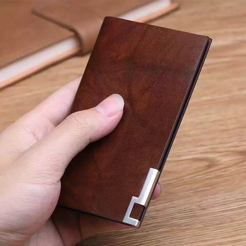 Genuine Goods New Arrival US Import Ultra - Thin Card Holder Men's Portable and Versatile Large Capacity High - End Document Package Small Wallet - Walmarkettt.com