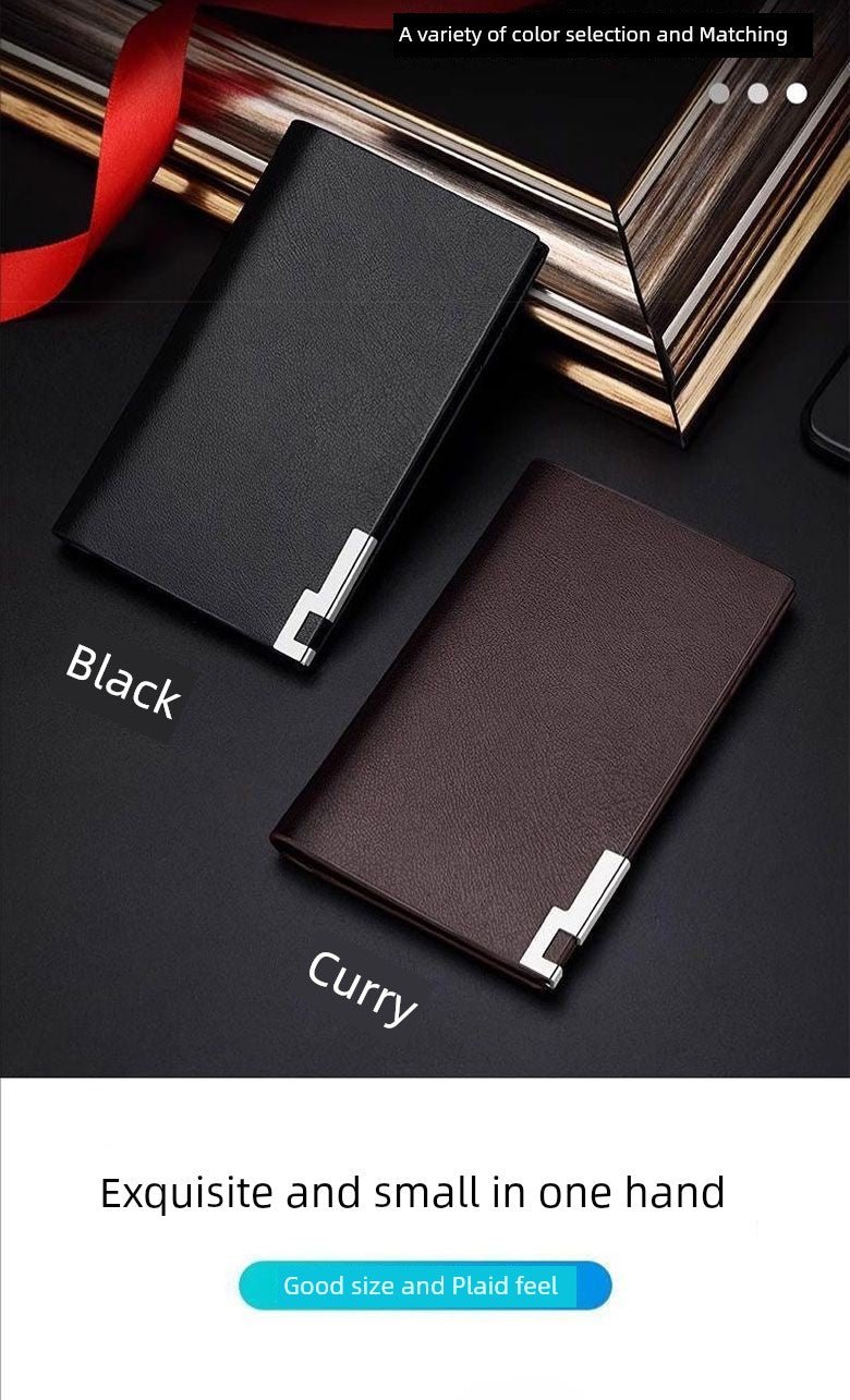 Genuine Goods New Arrival US Import Ultra - Thin Card Holder Men's Portable and Versatile Large Capacity High - End Document Package Small Wallet - Walmarkettt.com