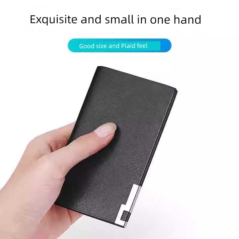Genuine Goods New Arrival US Import Ultra - Thin Card Holder Men's Portable and Versatile Large Capacity High - End Document Package Small Wallet - Walmarkettt.com