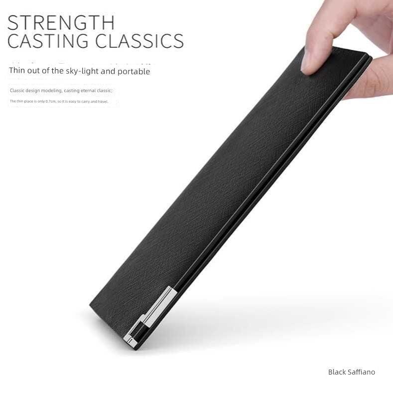 Genuine Goods New Arrival US Import Ultra - Thin Card Holder Men's Portable and Versatile Large Capacity High - End Document Package Small Wallet - Walmarkettt.com