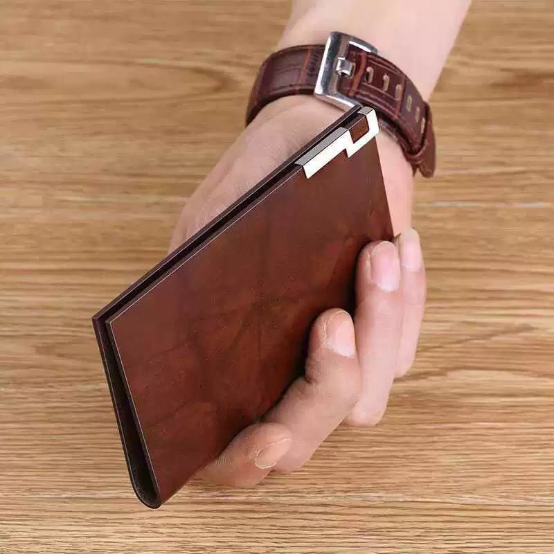 Genuine Goods New Arrival US Import Ultra - Thin Card Holder Men's Portable and Versatile Large Capacity High - End Document Package Small Wallet - Walmarkettt.com