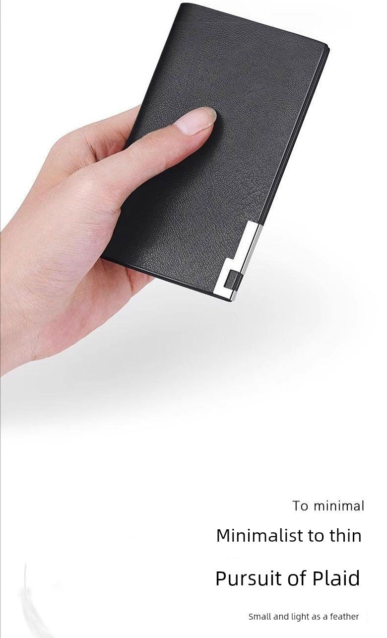 Genuine Goods New Arrival US Import Ultra - Thin Card Holder Men's Portable and Versatile Large Capacity High - End Document Package Small Wallet - Walmarkettt.com