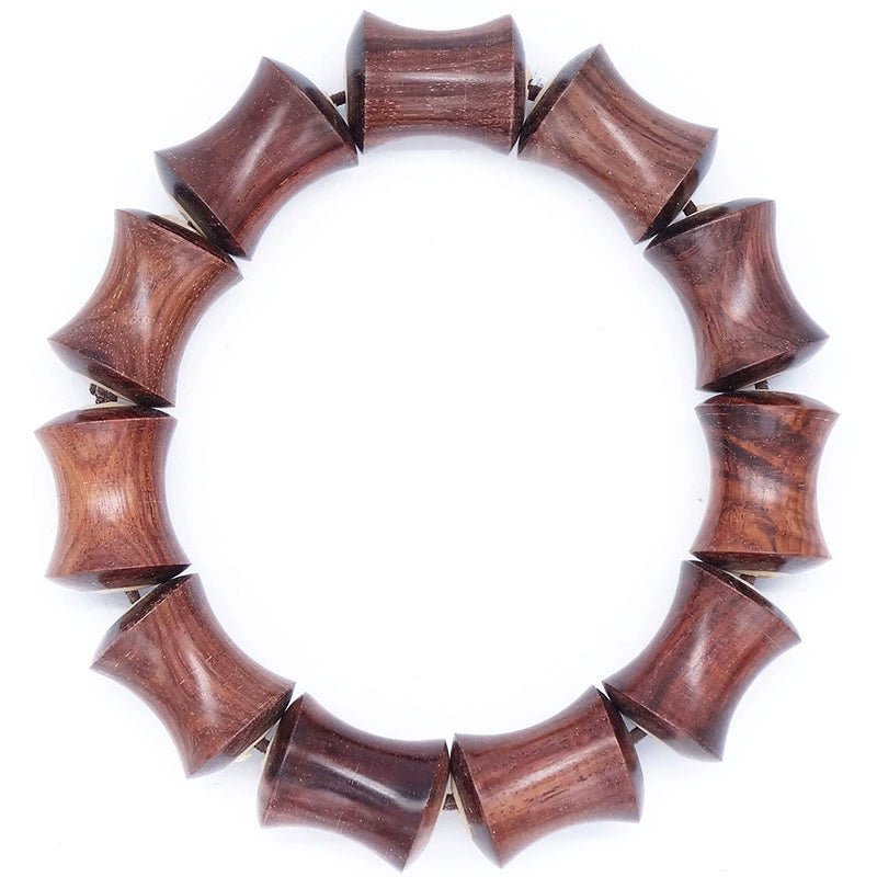 Hainan Huanghuali Wood Buddha Beads Bracelet 8mm Rosewood Willow - Walmarkettt.com