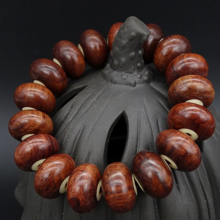 Hainan Huanghuali Wood Buddha Beads Bracelet 8mm Rosewood Willow - Walmarkettt.com