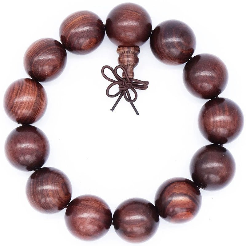 Hainan Huanghuali Wood Buddha Beads Bracelet 8mm Rosewood Willow - Walmarkettt.com
