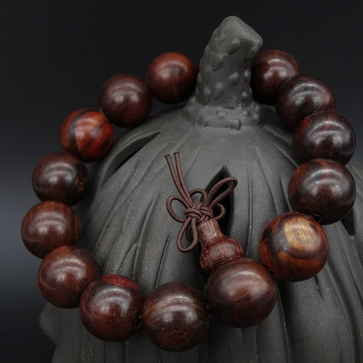 Hainan Huanghuali Wood Buddha Beads Bracelet 8mm Rosewood Willow - Walmarkettt.com