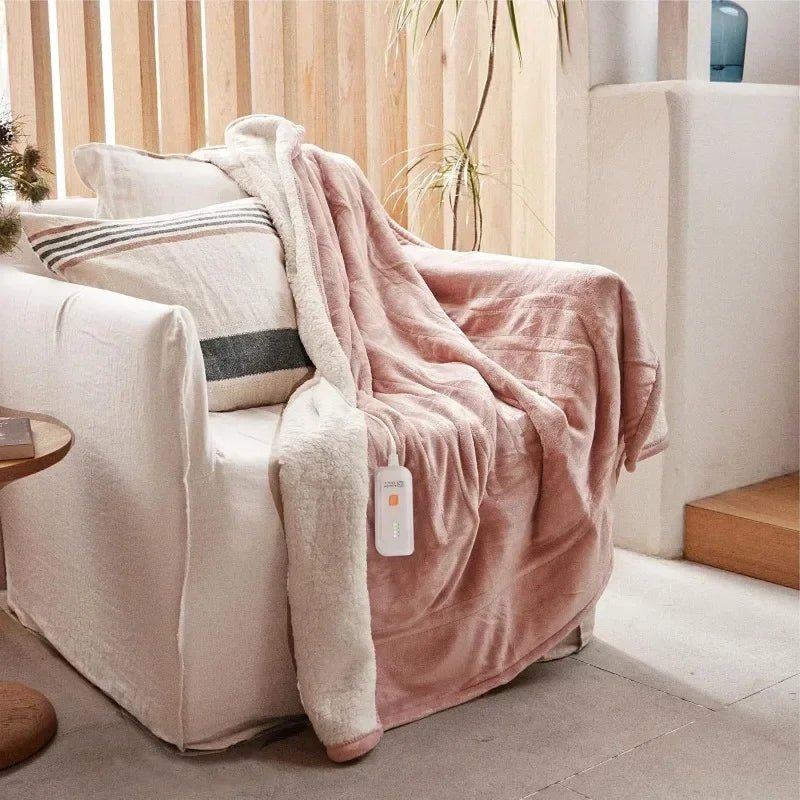 Heated Blanket Electric Throw 50''X60'' - Soft Silky Plush Electric Blanket with 4 Heating Level & 3 Hour Auto Off Heating Blanket - Walmarkettt.com