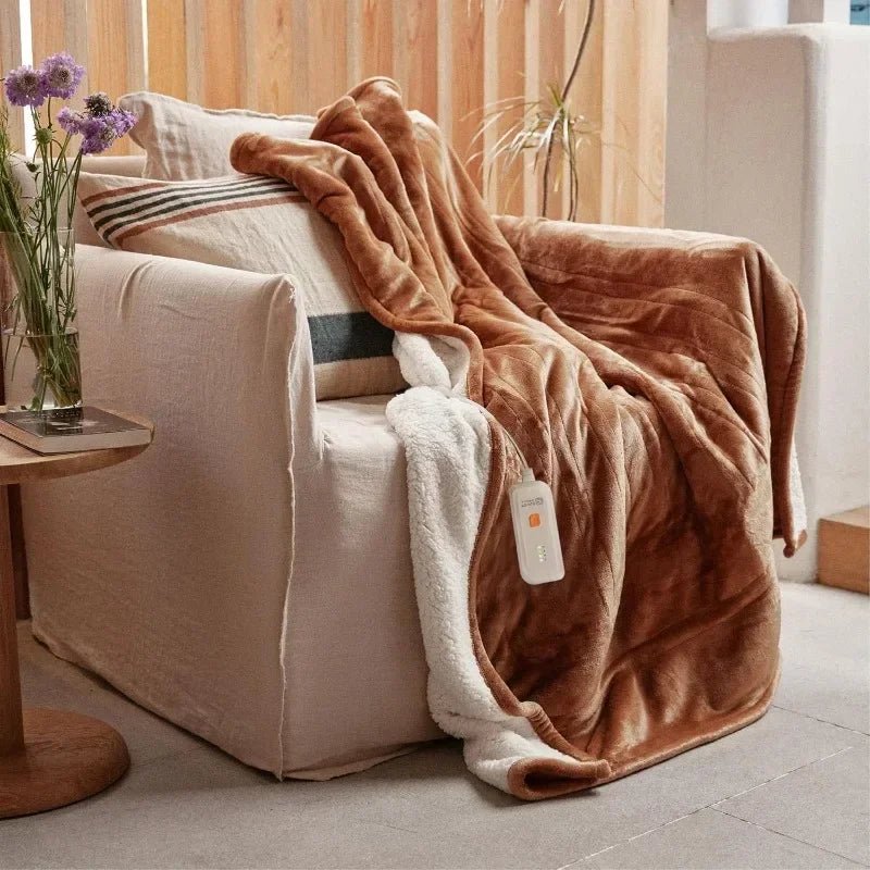 Heated Blanket Electric Throw 50''X60'' - Soft Silky Plush Electric Blanket with 4 Heating Level & 3 Hour Auto Off Heating Blanket - Walmarkettt.com