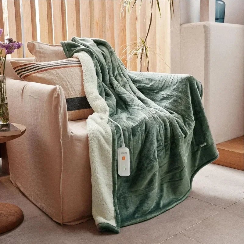 Heated Blanket Electric Throw 50''X60'' - Soft Silky Plush Electric Blanket with 4 Heating Level & 3 Hour Auto Off Heating Blanket - Walmarkettt.com