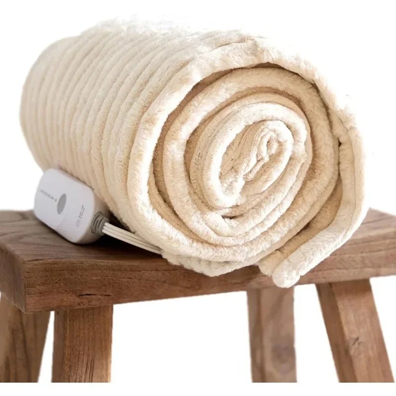 Heated Blanket Electric Throw 50''X60'' - Soft Silky Plush Electric Blanket with 4 Heating Level & 3 Hour Auto Off Heating Blanket - Walmarkettt.com