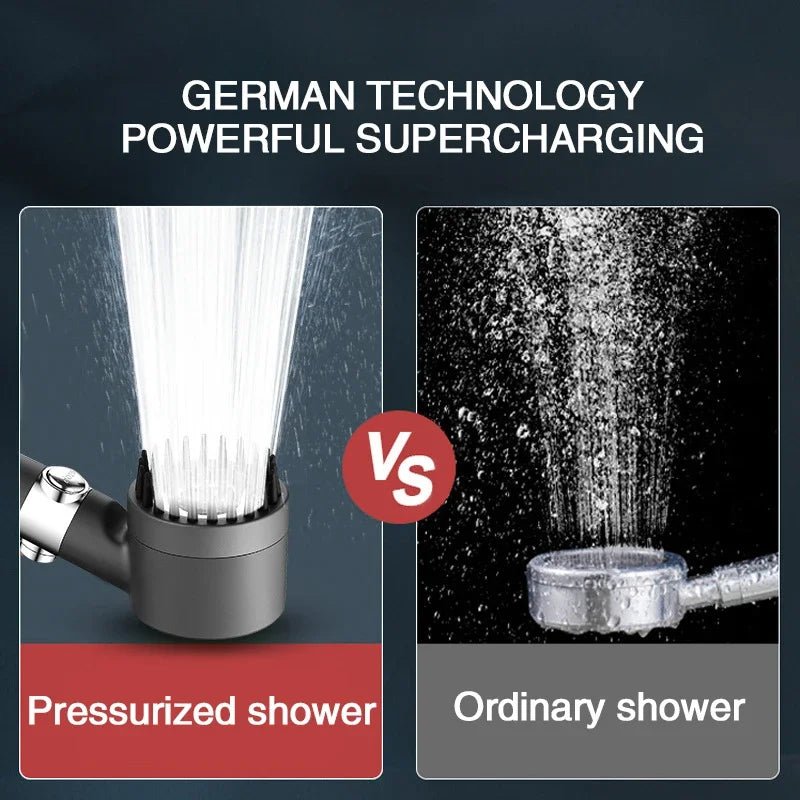 High Pressurized Filter Shower Head 3 - mode Adjustable Spray with Massage Brush Rain Faucet Bathroom Accessories - Walmarkettt.com