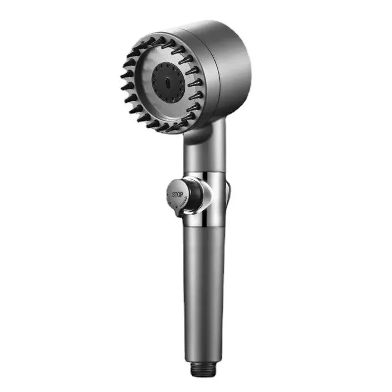 High Pressurized Filter Shower Head 3 - mode Adjustable Spray with Massage Brush Rain Faucet Bathroom Accessories - Walmarkettt.com