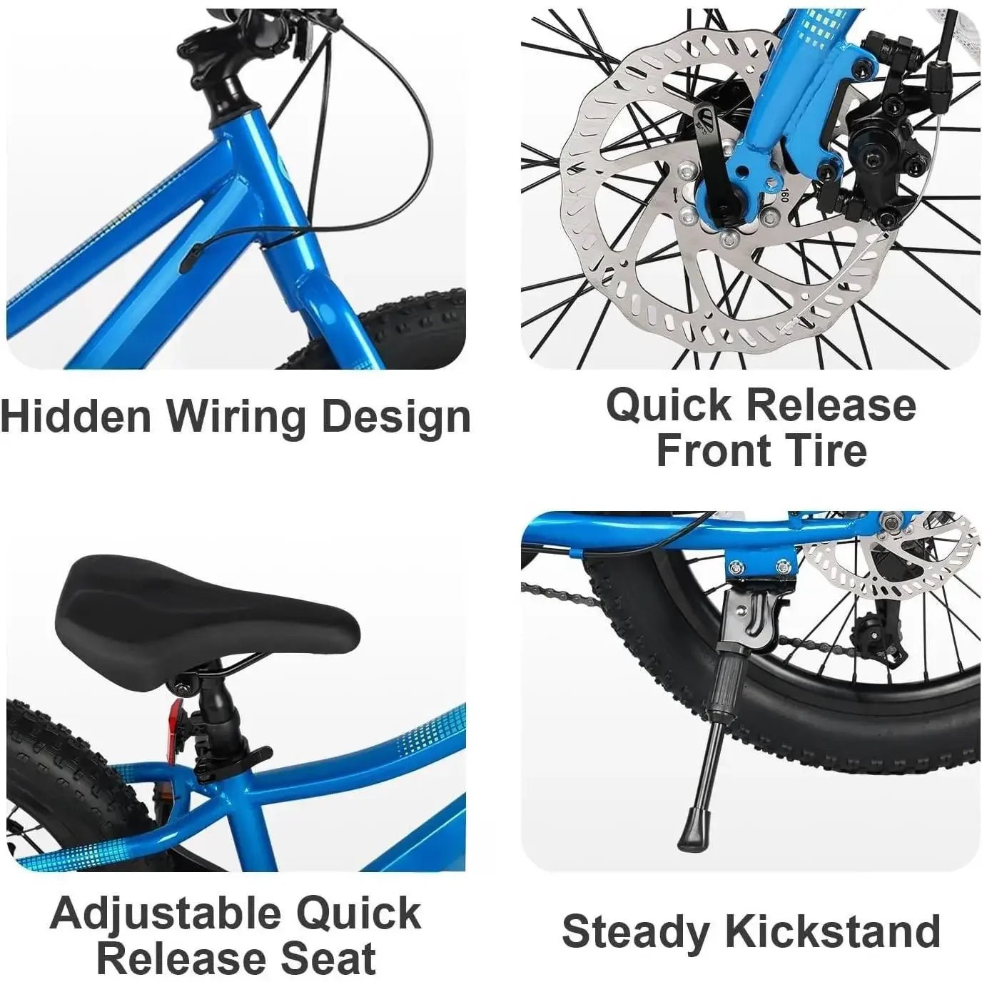 Kids Mountain Bike, 20 24 Inch Fat Tire Bike for Teen Ages 6 - 14 Year Old, Bicycle with 2.8 - Inch Wide Tires and 6 Speed - Walmarkettt.com