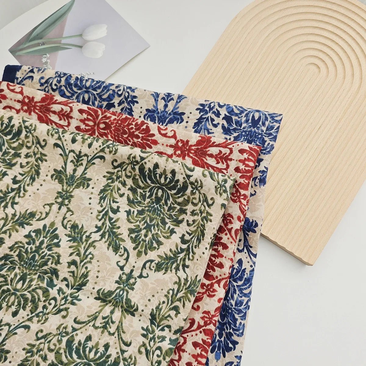 Korean style cotton and linen tactile artistic retro small square scarf, headscarf, women's spring and autumn neck protection sc - Walmarkettt.com
