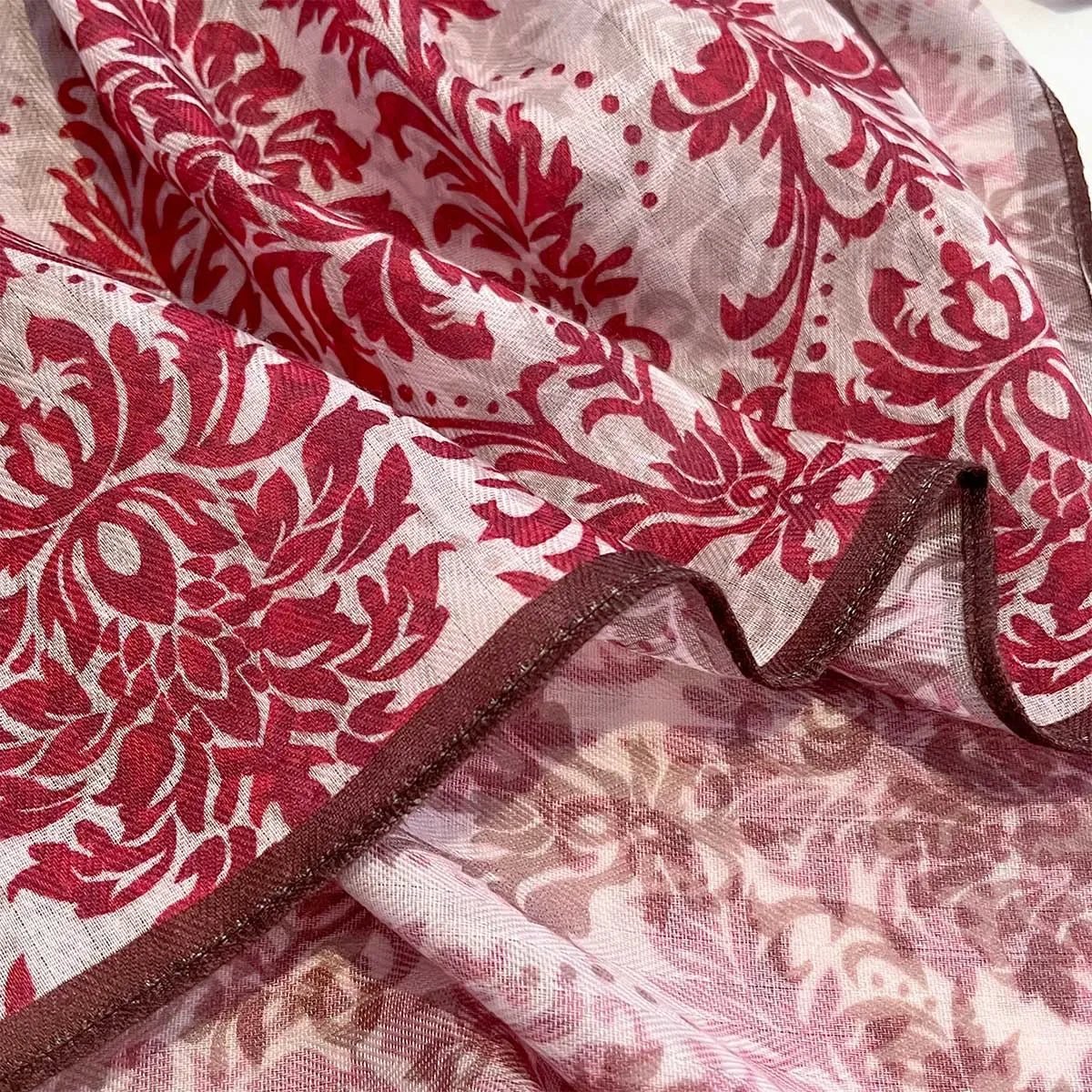Korean style cotton and linen tactile artistic retro small square scarf, headscarf, women's spring and autumn neck protection sc - Walmarkettt.com