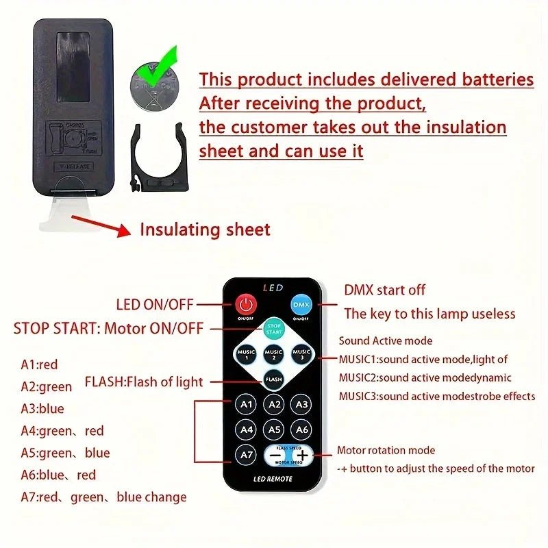 LED NightLights Galaxy Projector Remote Control 5V USB Rechargeable Starry Sky Lamp DMX Sound Active 7 Modes for Kids Room Decor - Walmarkettt.com