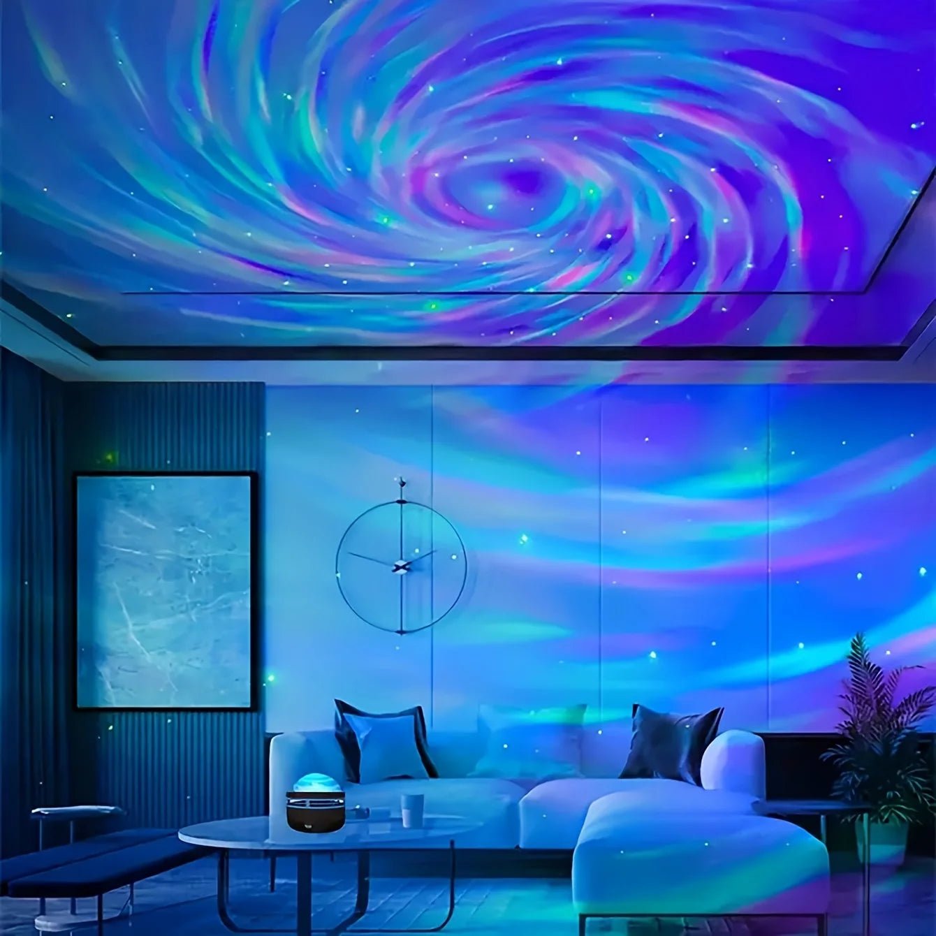 LED NightLights Galaxy Projector Remote Control 5V USB Rechargeable Starry Sky Lamp DMX Sound Active 7 Modes for Kids Room Decor - Walmarkettt.com