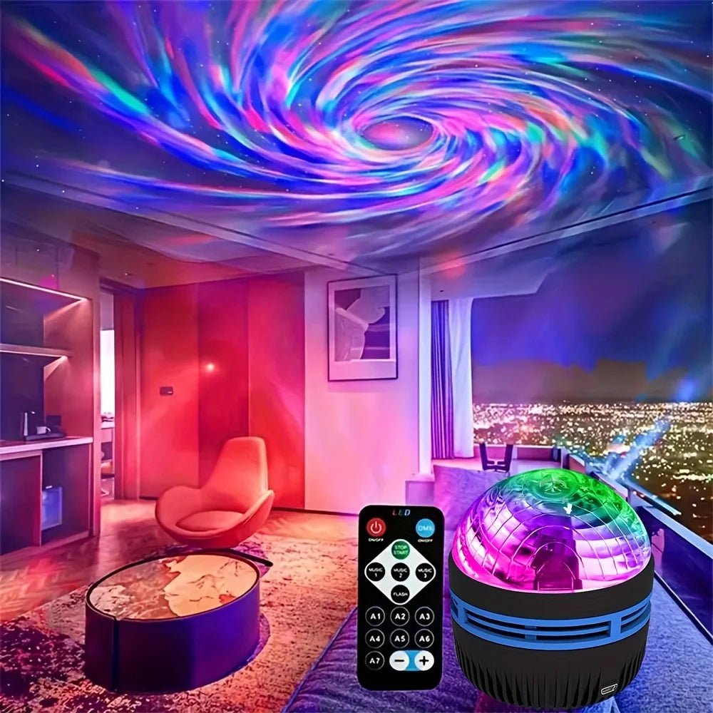 LED NightLights Galaxy Projector Remote Control 5V USB Rechargeable Starry Sky Lamp DMX Sound Active 7 Modes for Kids Room Decor - Walmarkettt.com