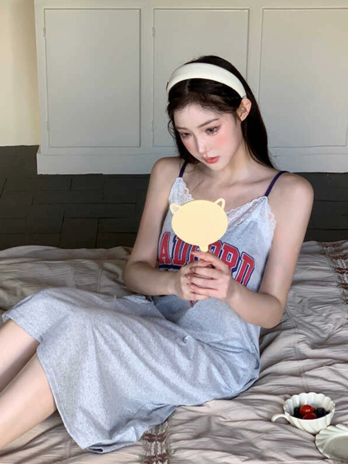 Modal Women's V Neck Homewear Dress Chest Pad - Walmarkettt.com