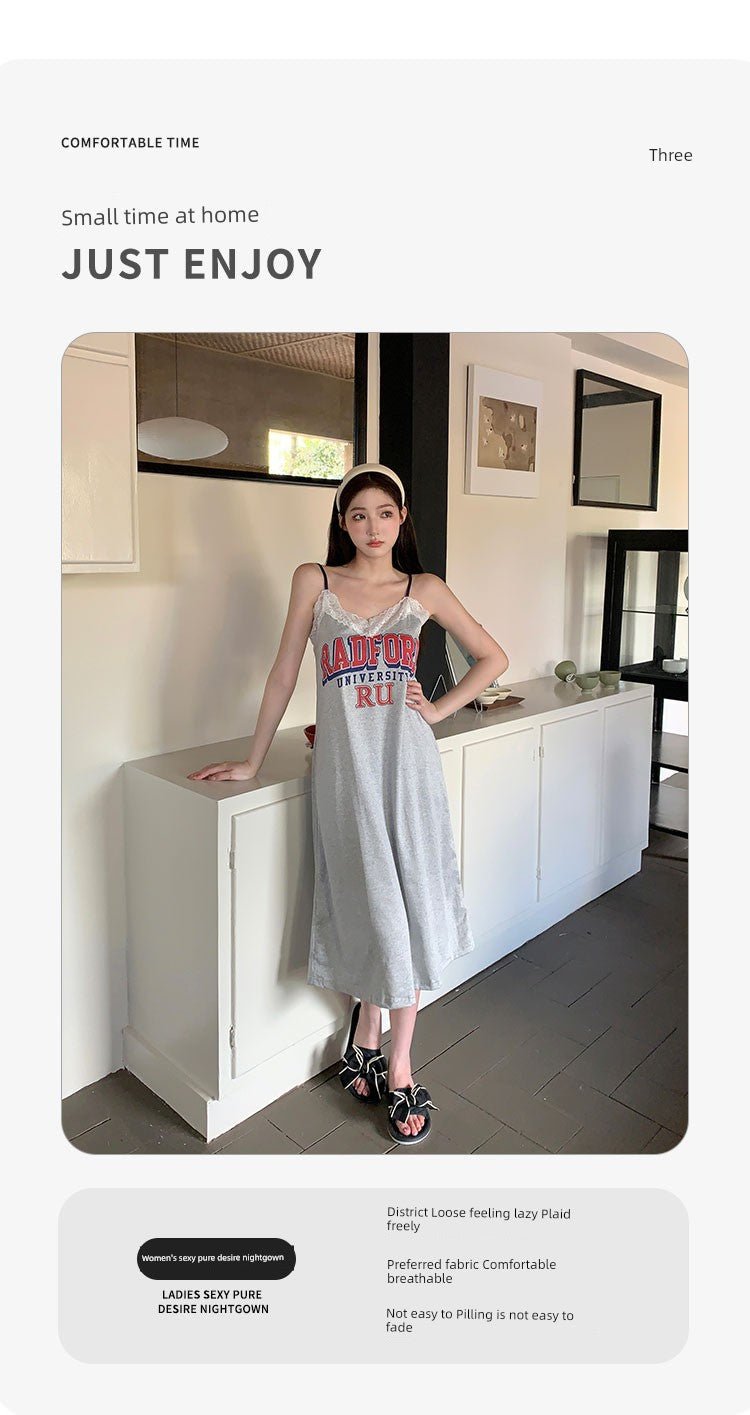 Modal Women's V Neck Homewear Dress Chest Pad - Walmarkettt.com