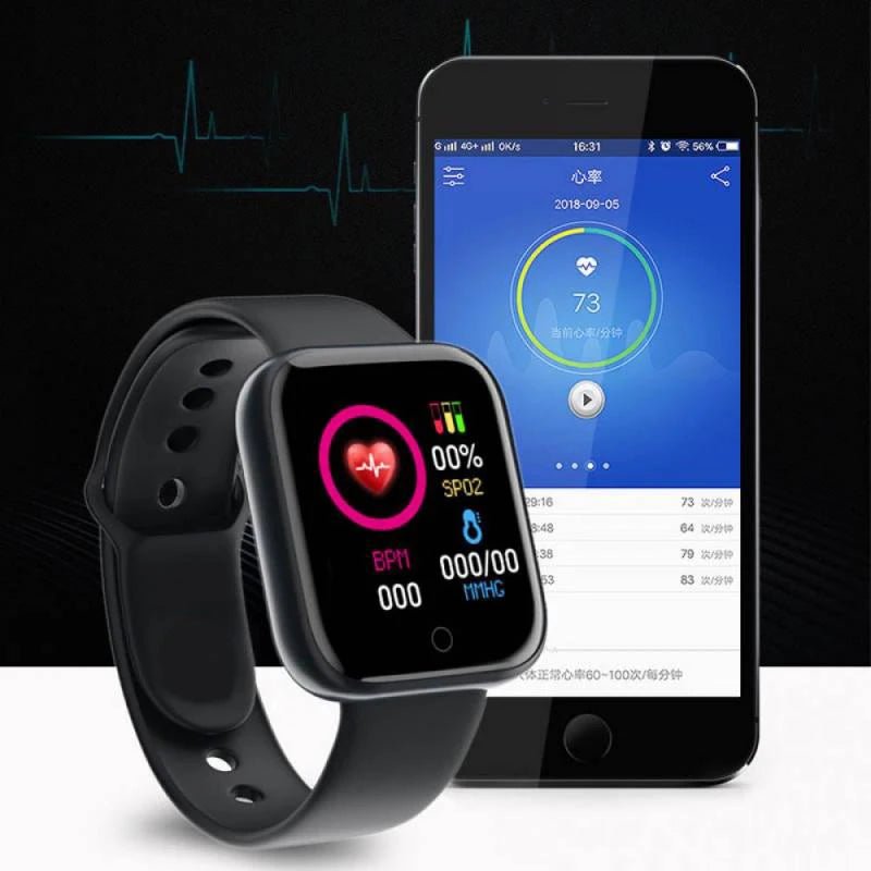 Multifunctional Smart Watch Men Women Bluetooth Connected Phone Music Fitness Sports Bracelet Sleep Monitor Y68 Smartwatch D20 - Walmarkettt.com