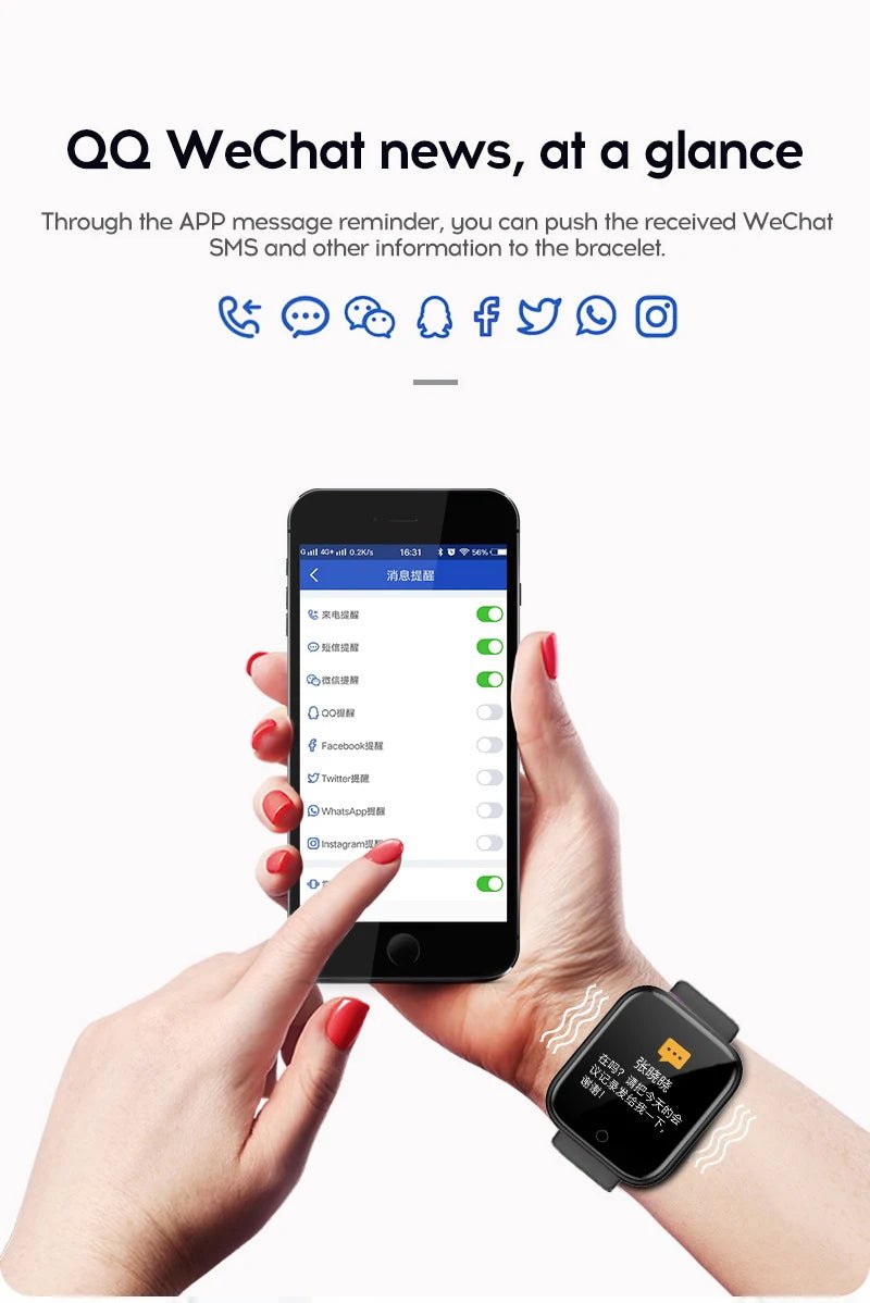 Multifunctional Smart Watch Men Women Bluetooth Connected Phone Music Fitness Sports Bracelet Sleep Monitor Y68 Smartwatch D20 - Walmarkettt.com