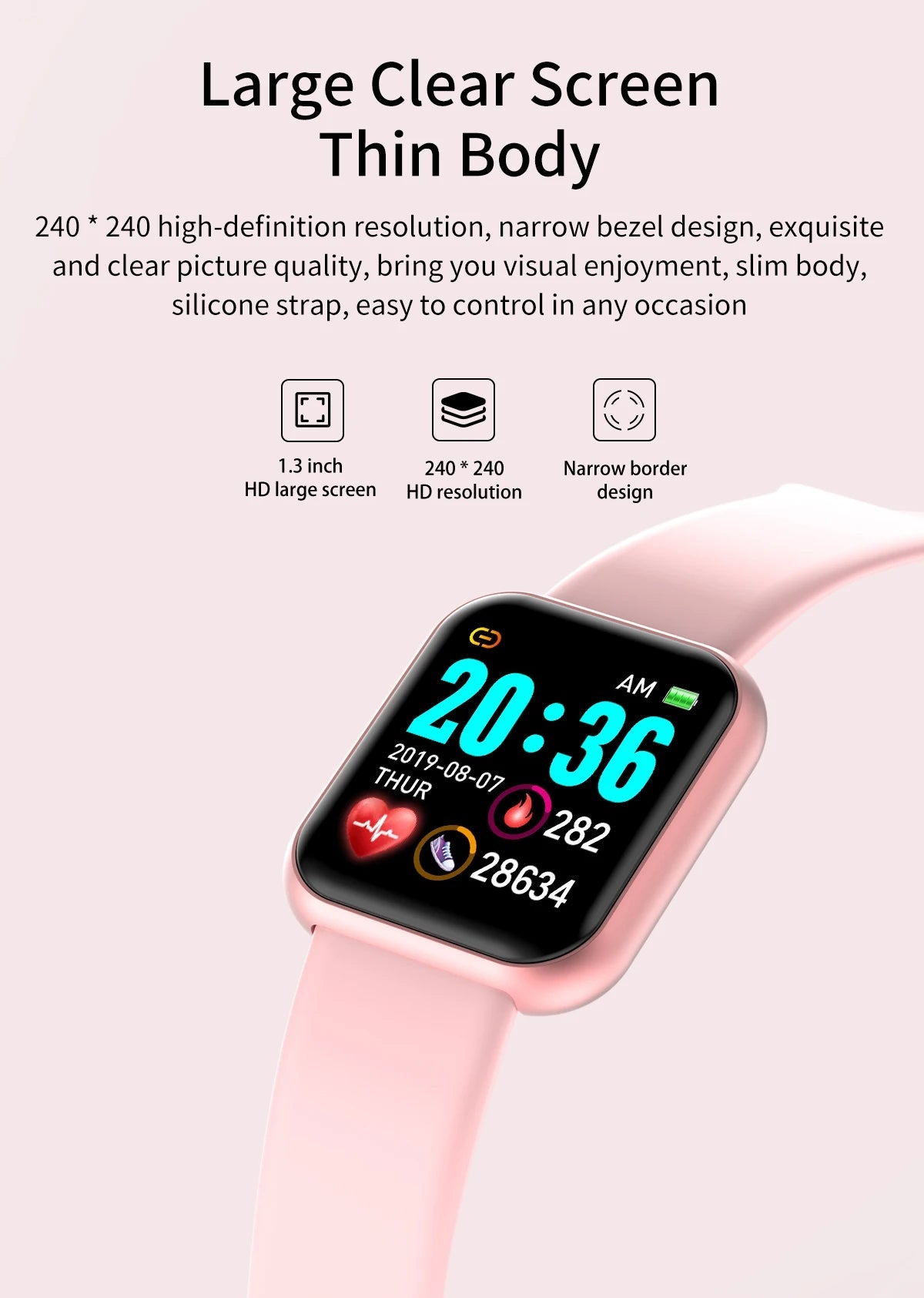 Multifunctional Smart Watch Men Women Bluetooth Connected Phone Music Fitness Sports Bracelet Sleep Monitor Y68 Smartwatch D20 - Walmarkettt.com