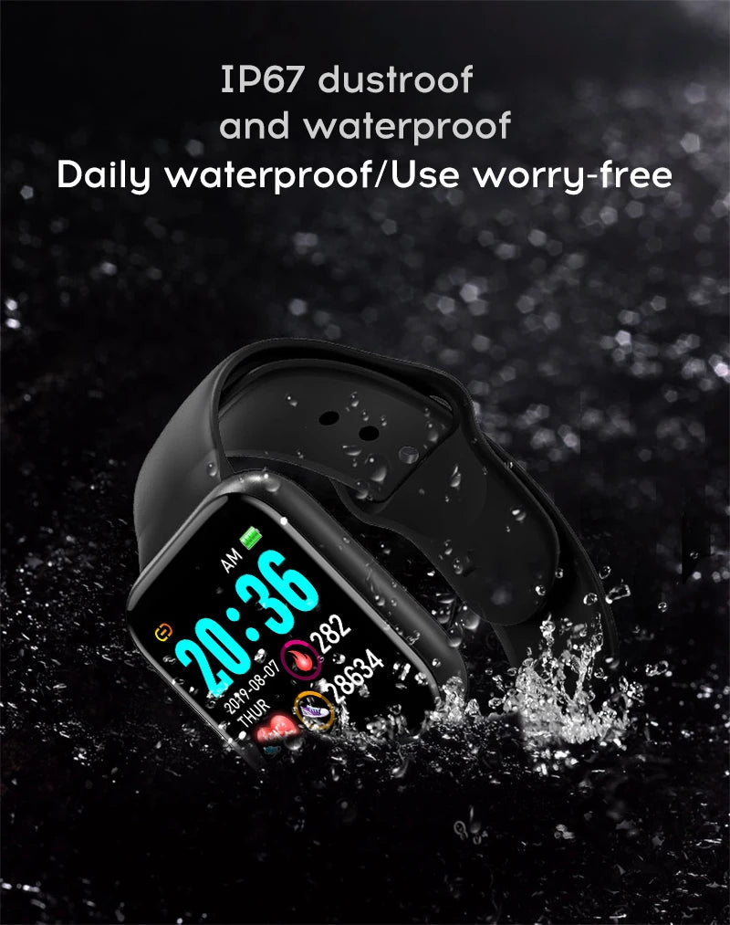 Multifunctional Smart Watch Men Women Bluetooth Connected Phone Music Fitness Sports Bracelet Sleep Monitor Y68 Smartwatch D20 - Walmarkettt.com