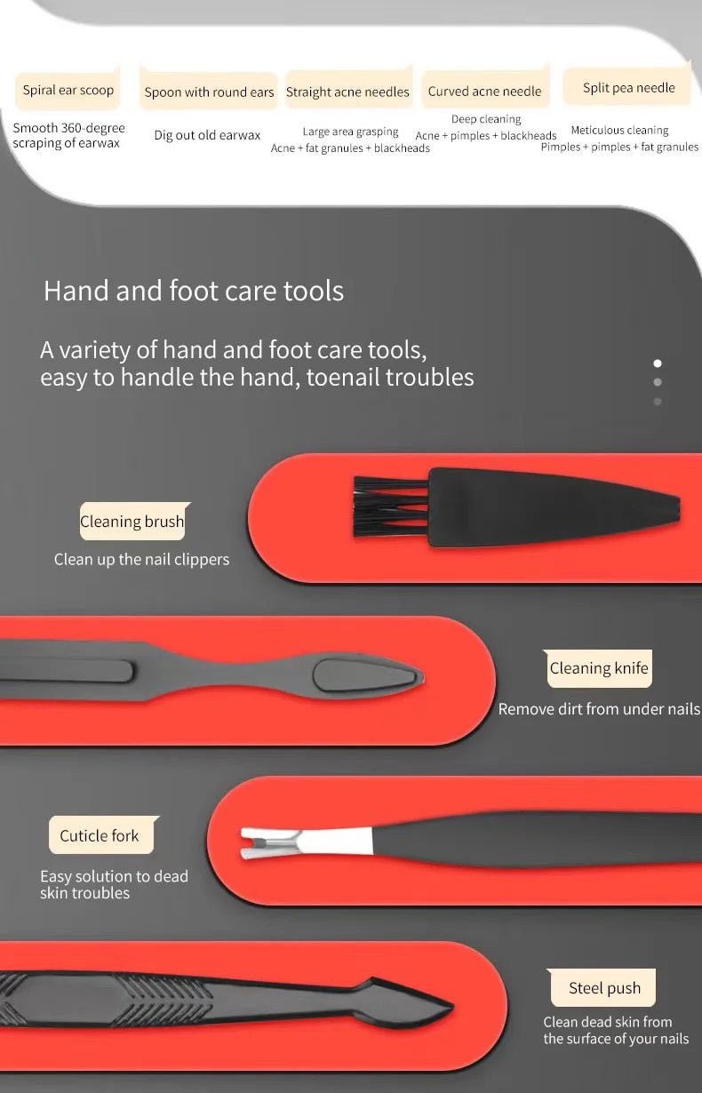 Nail Clipper Set Set Convenient Beauty Tools Nail Clipper Manicure Nail Trimmer Pedicure Knife Ear Peeling Knife Nail Manicure T - Walmarkettt.com