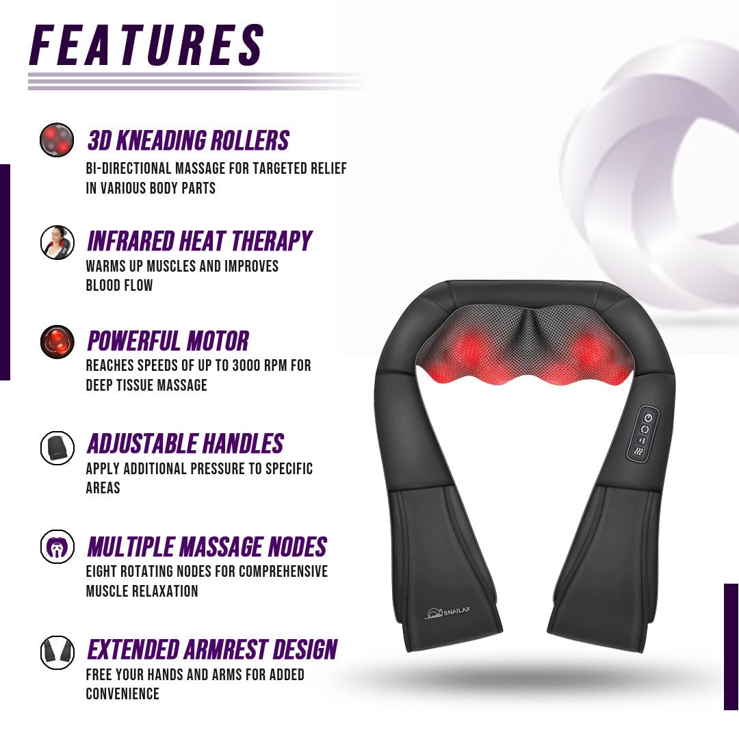 Neck and Shoulder Massager w/Heat - Walmarkettt.com