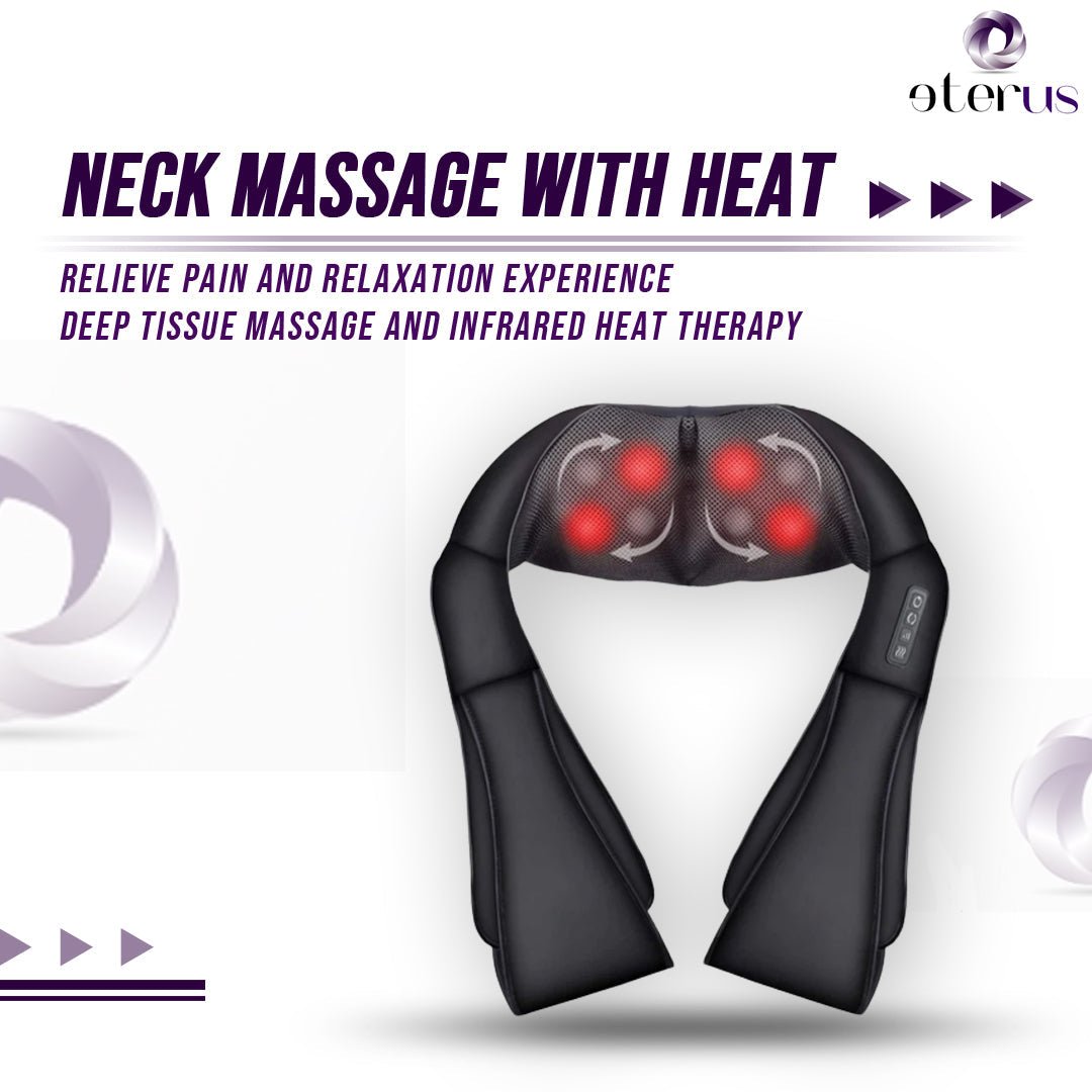 Neck and Shoulder Massager w/Heat - Walmarkettt.com