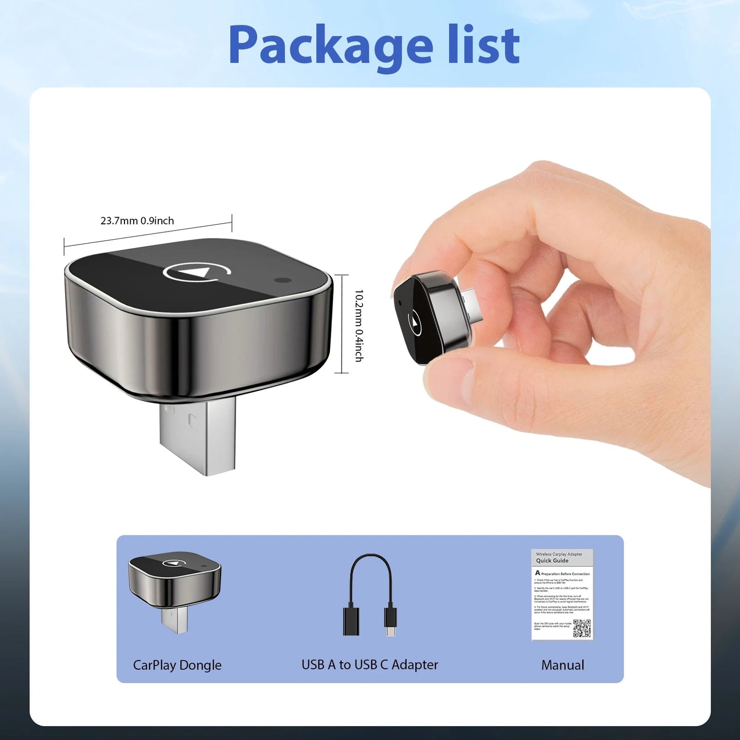 New Pionray 2 in 1 Wireless CarPlay Adapter&Android Auto Wireless Adapter, 5Ghz WiFi Type - C/USB Plug Play CarPlay Wireless - Walmarkettt.com