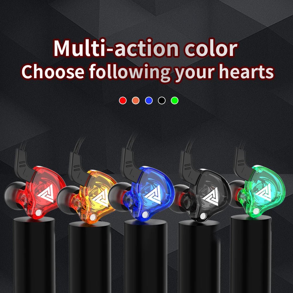 Original QKZ AK6 In Ear Earphone 6 Dynamic Driver Unit Headphone With Mic Stereo Sports HIFI Subwoofer Headset Monitor Earbuds - Walmarkettt.com
