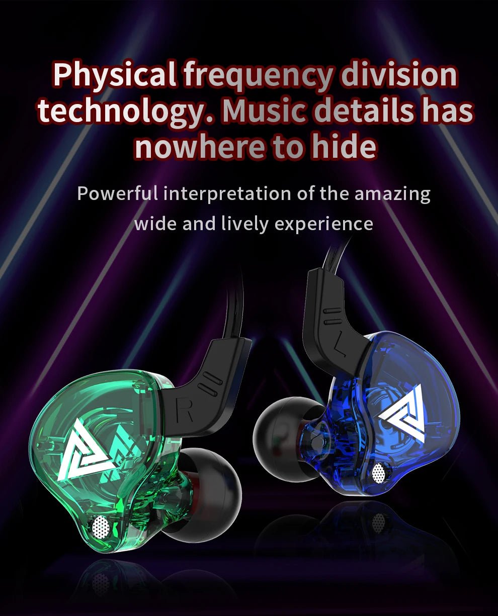 Original QKZ AK6 In Ear Earphone 6 Dynamic Driver Unit Headphone With Mic Stereo Sports HIFI Subwoofer Headset Monitor Earbuds - Walmarkettt.com