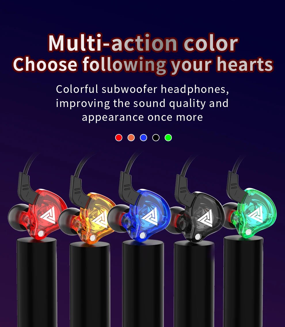 Original QKZ AK6 In Ear Earphone 6 Dynamic Driver Unit Headphone With Mic Stereo Sports HIFI Subwoofer Headset Monitor Earbuds - Walmarkettt.com