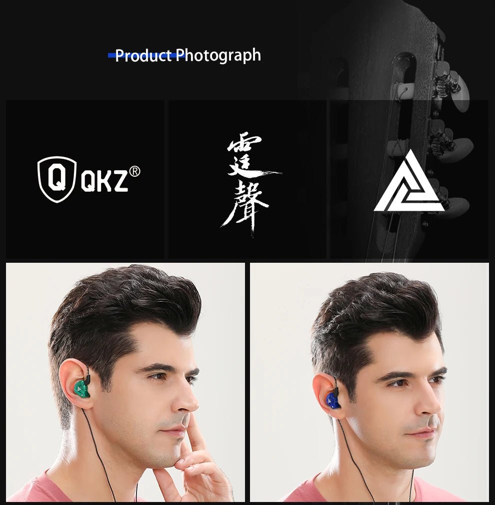Original QKZ AK6 In Ear Earphone 6 Dynamic Driver Unit Headphone With Mic Stereo Sports HIFI Subwoofer Headset Monitor Earbuds - Walmarkettt.com